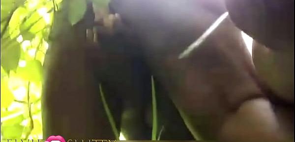 Dildo pounding on the grass